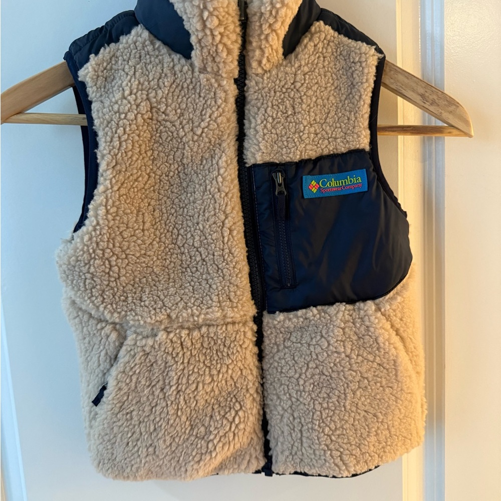 Columbia Reversible Navy and Tan Jacket